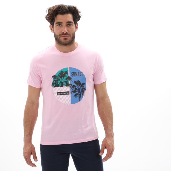Ανδρικό t-shirt DORS 1132107.C02 ροζ