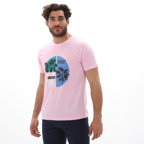 Ανδρικό t-shirt DORS 1132107.C02 ροζ Ανδρικά