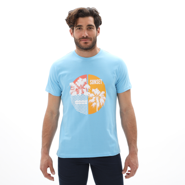 Ανδρικό t-shirt DORS 1132107.C04 γαλάζιο