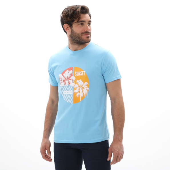 Ανδρικό t-shirt DORS 1132107.C04 γαλάζιο Ανδρικά