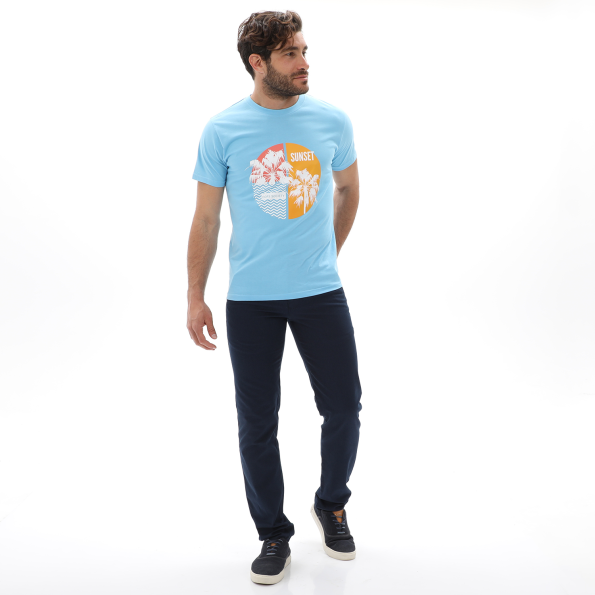 Ανδρικό t-shirt DORS 1132107.C04 γαλάζιο Ανδρικά