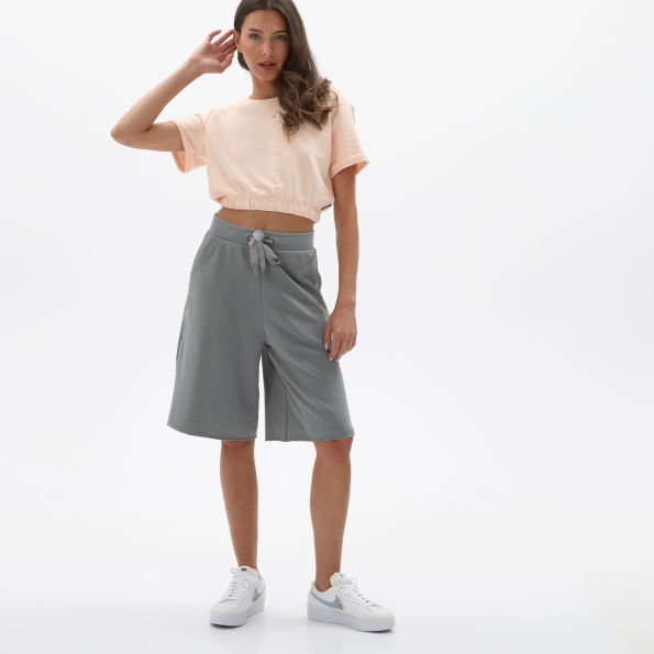 Γυναικεία cropped φούτερ μπλούζα BODYTALK 1231-902620 σομόν Γυναικεία