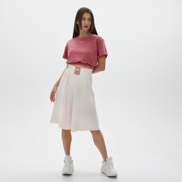 Γυναικεία cropped φούτερ μπλούζα BODYTALK 1231-902620 ροζ Γυναικεία