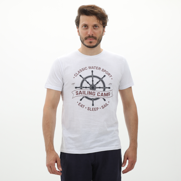 Ανδρικό t-shirt EXPLORER 2221102008 λευκό
