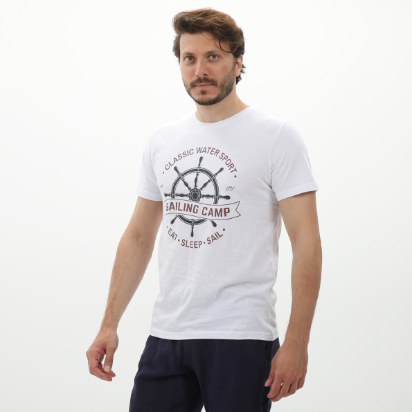 Ανδρικό t-shirt EXPLORER 2221102008 λευκό