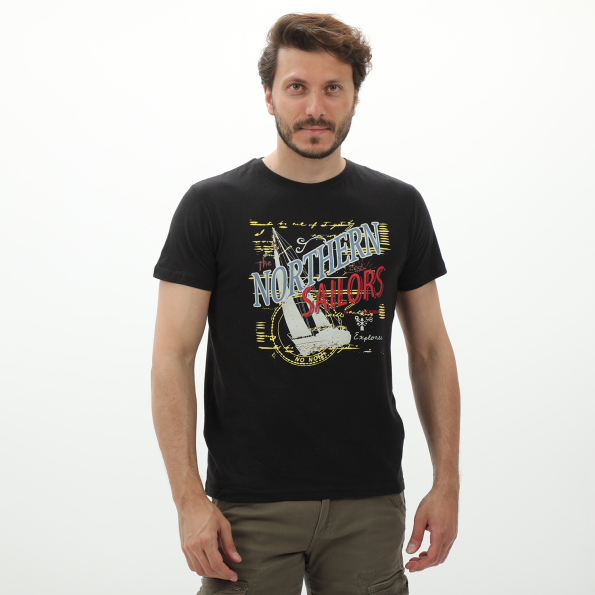 Ανδρικό t-shirt EXPLORER 2221102010 μαύρο