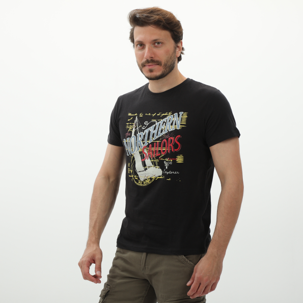 Ανδρικό t-shirt EXPLORER 2221102010 μαύρο