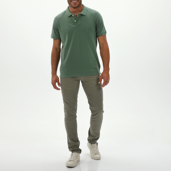 Ανδρικό chino παντελόνι MARTIN & CO 124-32-6500 λαδί Ανδρικά
