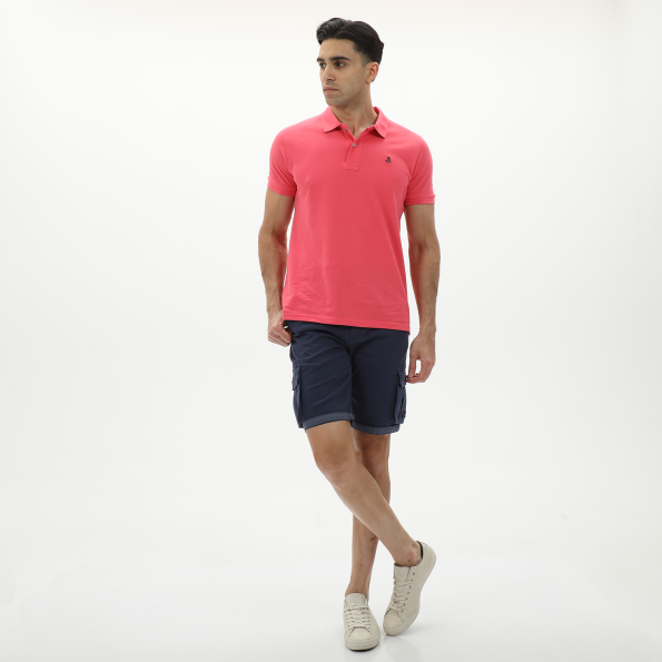 Ανδρική polo μπλούζα EXPLORER 2321102000 κοραλί