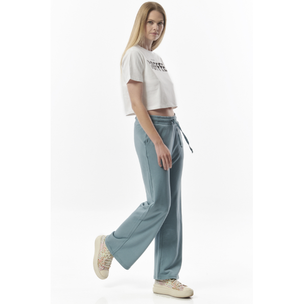 Γυναικείο cropped t-shirt BODY ACTION 051325-01 λευκό Γυναικεία