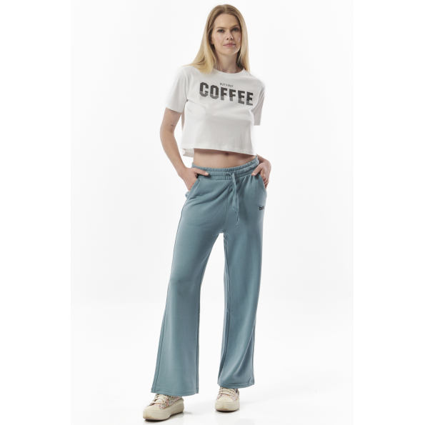 Γυναικείο cropped t-shirt BODY ACTION 051325-01 λευκό Γυναικεία