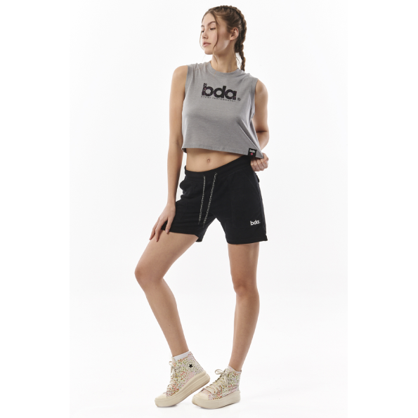 Γυναικείο πετσετέ σορτς BODY ACTION 031318-01 μαύρο Γυναικεία