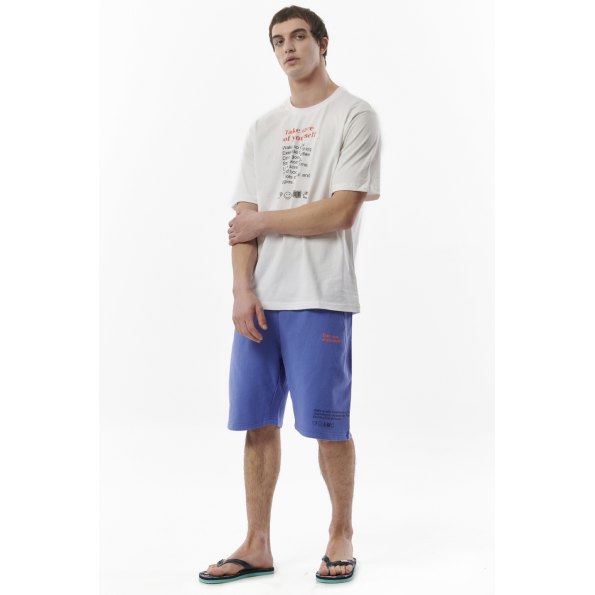 Unisex αθλητική βερμούδα BODY ACTION 033318-01 μπλε