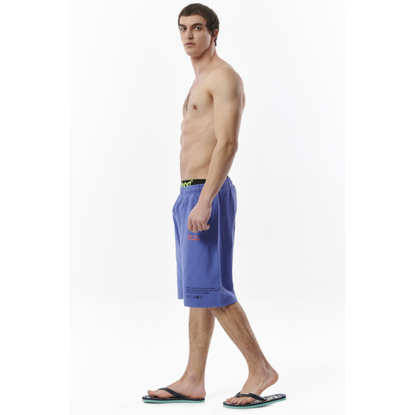 Unisex αθλητική βερμούδα BODY ACTION 033318-01 μπλε Ανδρικά