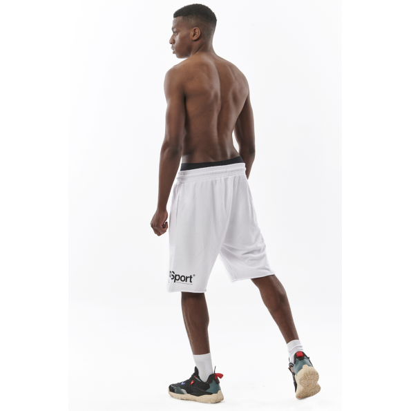 Ανδρική αθλητική βερμούδα BODY ACTION 033324-01 λευκή Ανδρικά