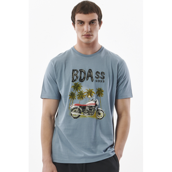 Ανδρικό t-shirt BODY ACTION 053327-01 μπλε