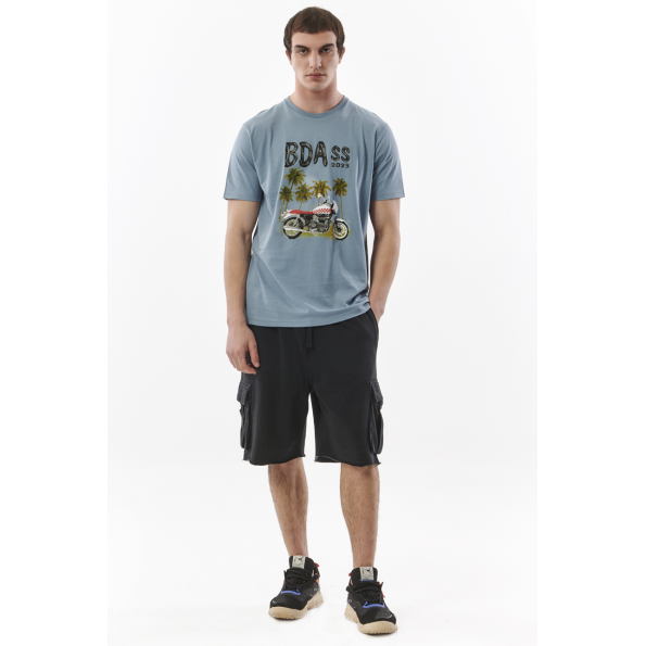 Ανδρικό t-shirt BODY ACTION 053327-01 μπλε Ανδρικά