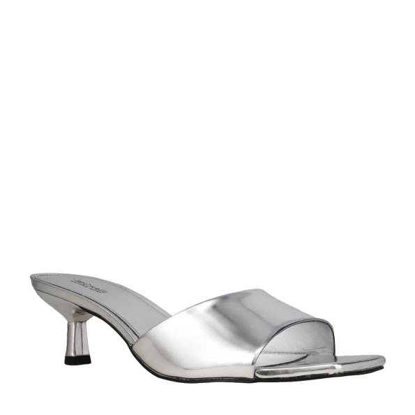 Γυναικεία mules MICHAEL KORS 40R3AMMS1L AMAL ασημί Γυναικεία