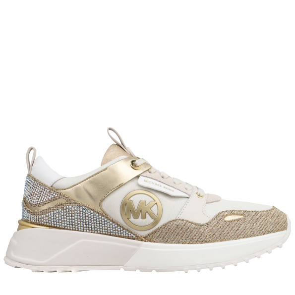 Γυναικεία sneakers MICHAEL KORS 43F2THFS3D THEO εκρού χρυσό Γυναικεία sneakers MICHAEL KORS 43F2THFS3D THEO εκρού χρυσό