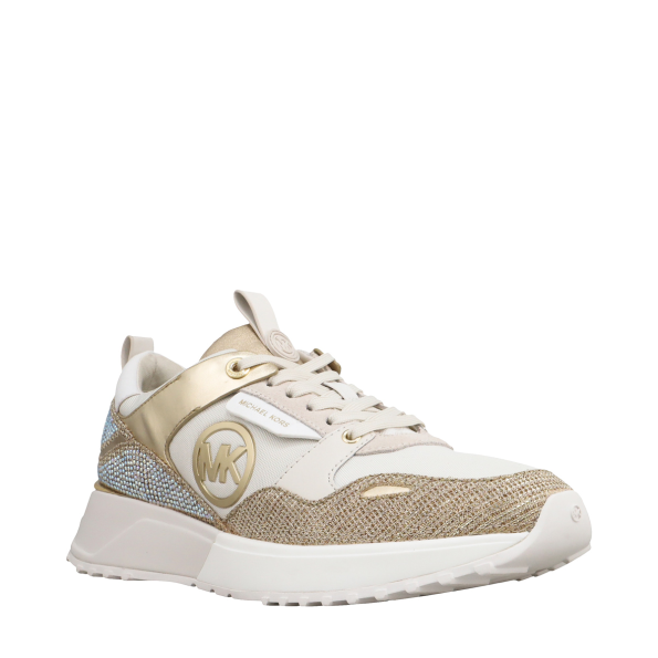 Γυναικεία sneakers MICHAEL KORS 43F2THFS3D THEO εκρού χρυσό Γυναικεία