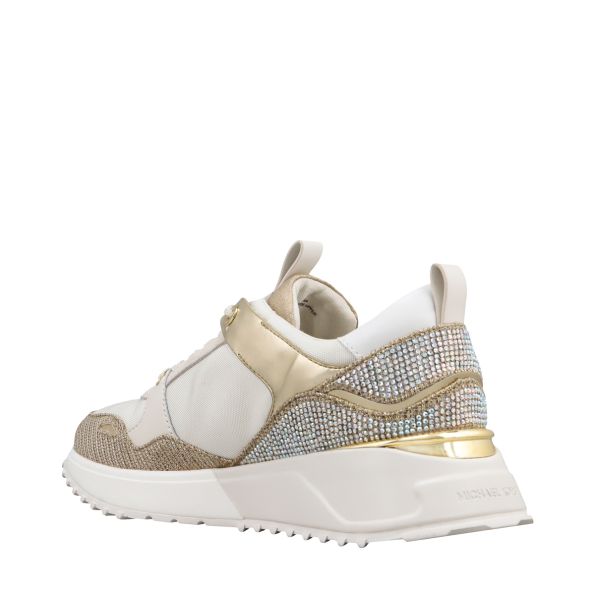 Γυναικεία sneakers MICHAEL KORS 43F2THFS3D THEO εκρού χρυσό Γυναικεία