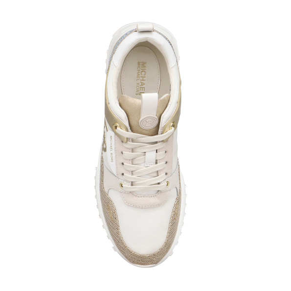 Γυναικεία sneakers MICHAEL KORS 43F2THFS3D THEO εκρού χρυσό Γυναικεία