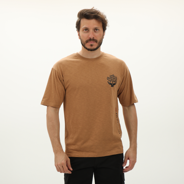 Ανδρικό t-shirt BATTERY 21241008 καφέ