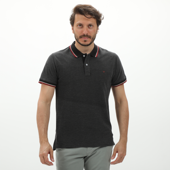 Ανδρική polo μπλούζα VAN HIPSTER 72253 μαύρη