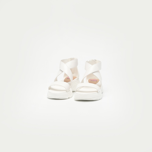 Γυναικεία πέδιλα flatforms LOVEBERRY JB ZITA 09 λευκά Γυναικεία