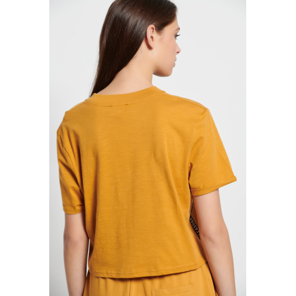 Γυναικείο cropped t-shirt BODYTALK 1231-902728 πορτοκαλί Γυναικεία