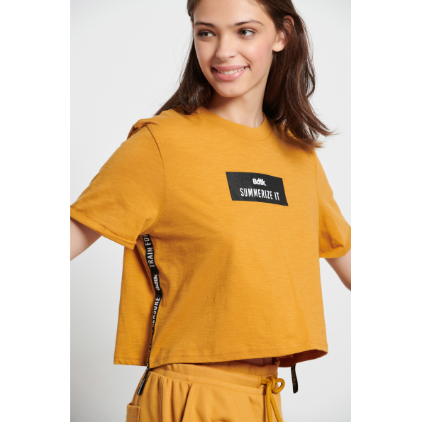 Γυναικείο cropped t-shirt BODYTALK 1231-902728 πορτοκαλί Γυναικεία