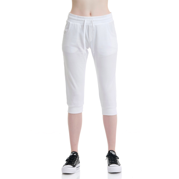 Γυναικείο κάπρι παντελόνι φόρμας BODYTALK 1211-900109 λευκό