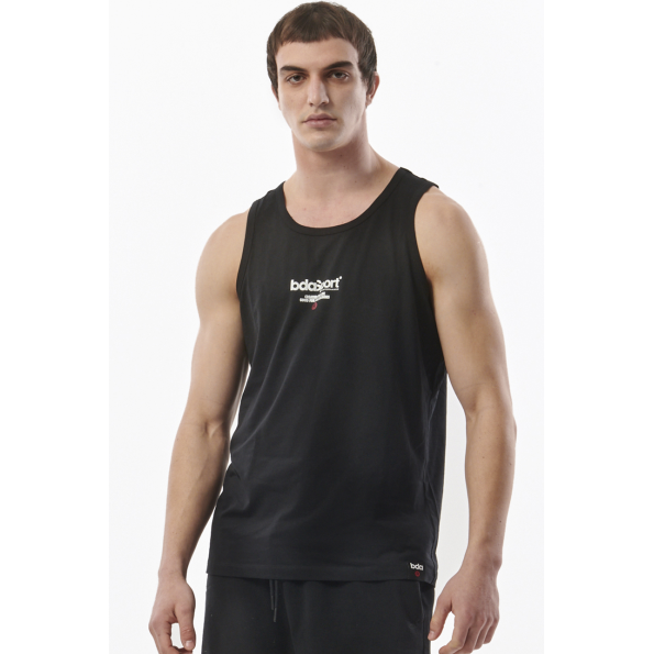 Ανδρική αμάνικη μπλούζα BODY ACTION 043304-01 μαύρη