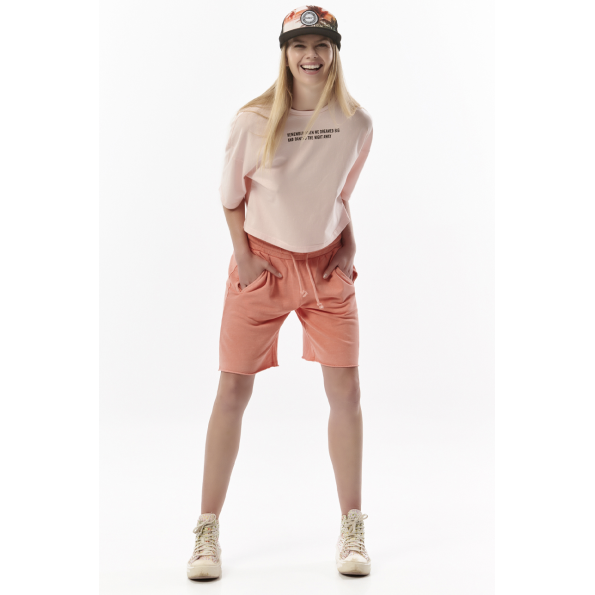 Γυναικείο oversized t-shirt BODY ACTION 051324-01 ροζ Γυναικεία