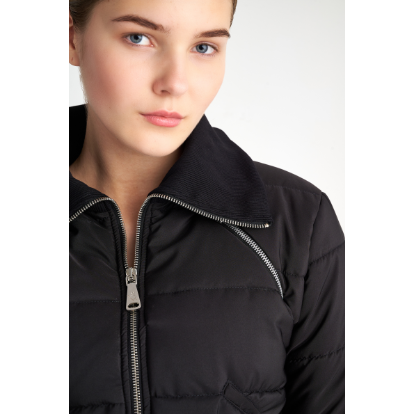 Γυναικείο cropped bomber μπουφάν SUGARFREE μαύρο Γυναικεία