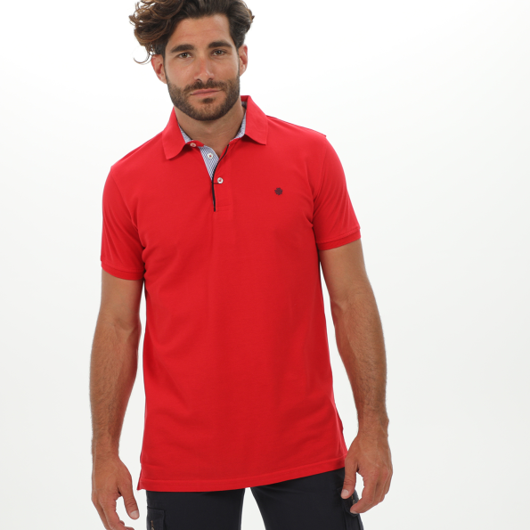 Ανδρική polo μπλούζα DORS 1128010.C01 κόκκινη