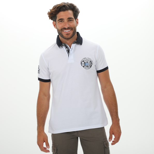 Ανδρική polo μπλούζα DORS 1132011.C01 λευκή