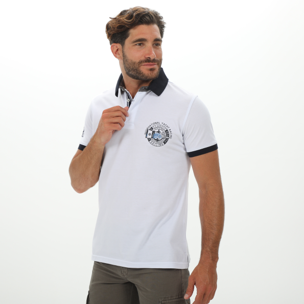 Ανδρική polo μπλούζα DORS 1132011.C01 λευκή Ανδρικά