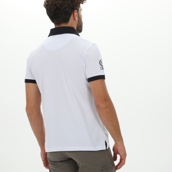 Ανδρική polo μπλούζα DORS 1132011.C01 λευκή Ανδρικά