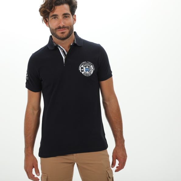 Ανδρική polo μπλούζα DORS 1132011.C02 μπλε