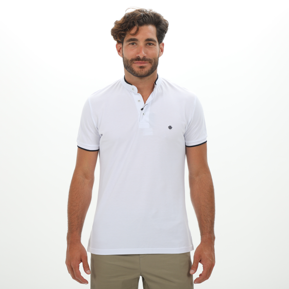 Ανδρική polo μπλούζα DORS 1134007.C01 λευκή
