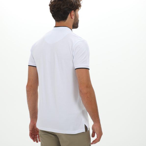 Ανδρική polo μπλούζα DORS 1134007.C01 λευκή Ανδρικά