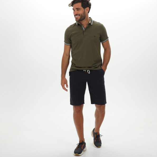 Ανδρική polo μπλούζα DORS 1134010.C05 χακί Ανδρικά