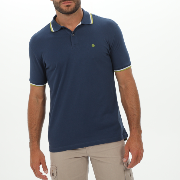 Ανδρική κοντομάνικη polo μπλούζα DORS 1134011.μπλε