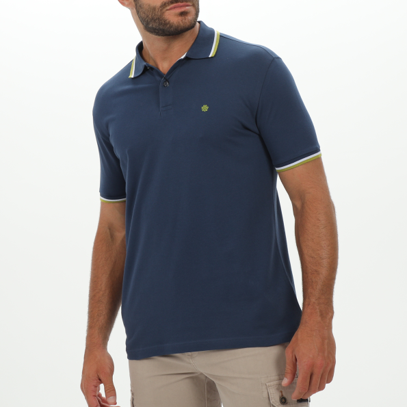 Ανδρική κοντομάνικη polo μπλούζα DORS 1134011.μπλε Ανδρικά