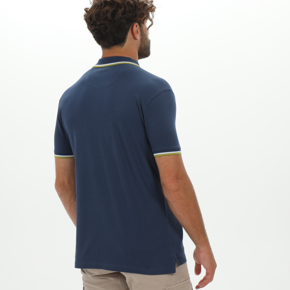 Ανδρική κοντομάνικη polo μπλούζα DORS 1134011.μπλε Ανδρικά
