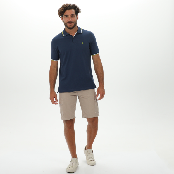 Ανδρική κοντομάνικη polo μπλούζα DORS 1134011.μπλε Ανδρικά