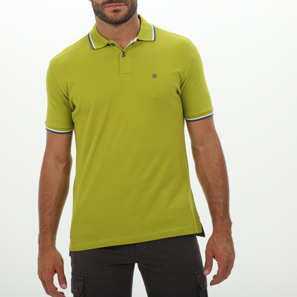 Ανδρική κοντομάνικη polo μπλούζα DORS 1134011.C03 πράσινη