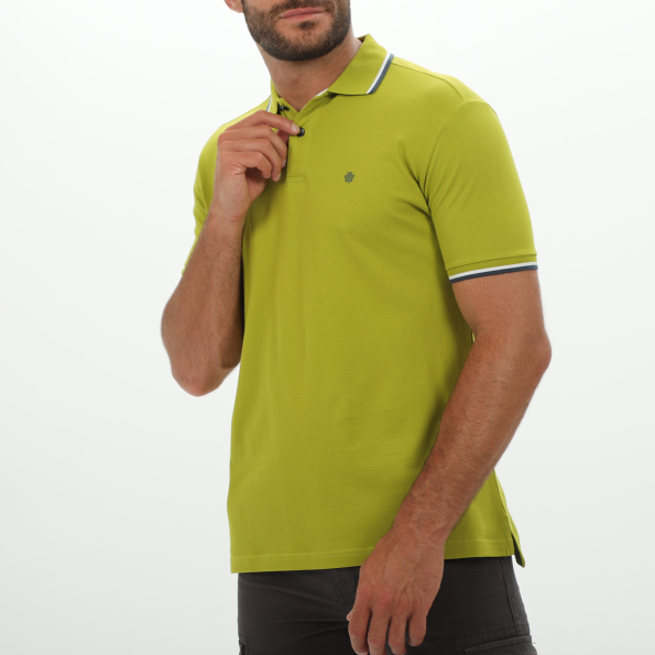 Ανδρική κοντομάνικη polo μπλούζα DORS 1134011.C03 πράσινη Ανδρικά