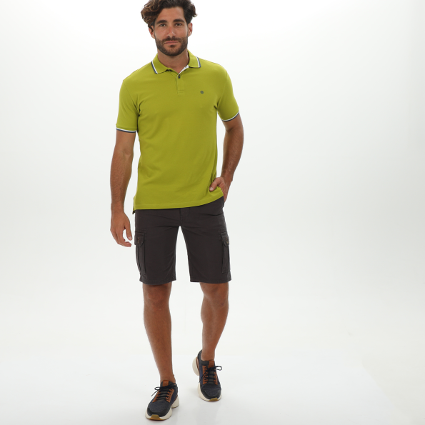 Ανδρική κοντομάνικη polo μπλούζα DORS 1134011.C03 πράσινη Ανδρικά